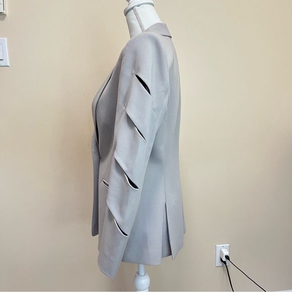 BCBGMAXAZRIA Brent Blazer - Silver Dove - Cutout Sleeves - Picture 6 of 14